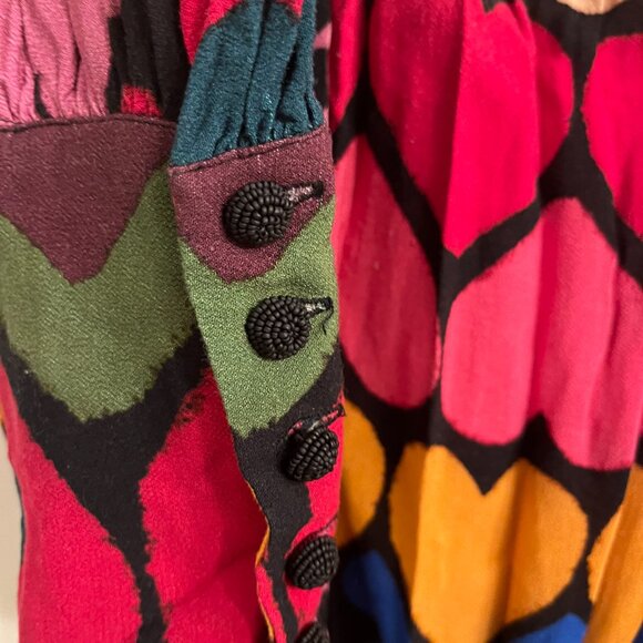 FARM RIO Full Of Hearts Mini Dress Sz S - Picture 5 of 6